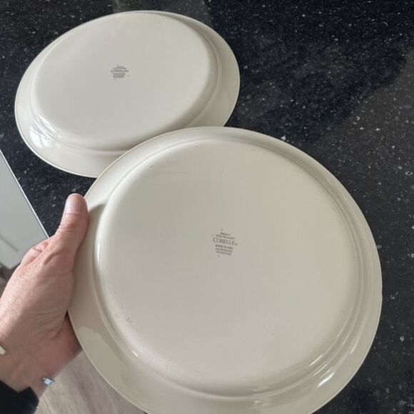 Corelle Thymeless Herbs Chamomile Dinner Plates 10 1/4” Set‎ of 2 White Green - Picture 4 of 9